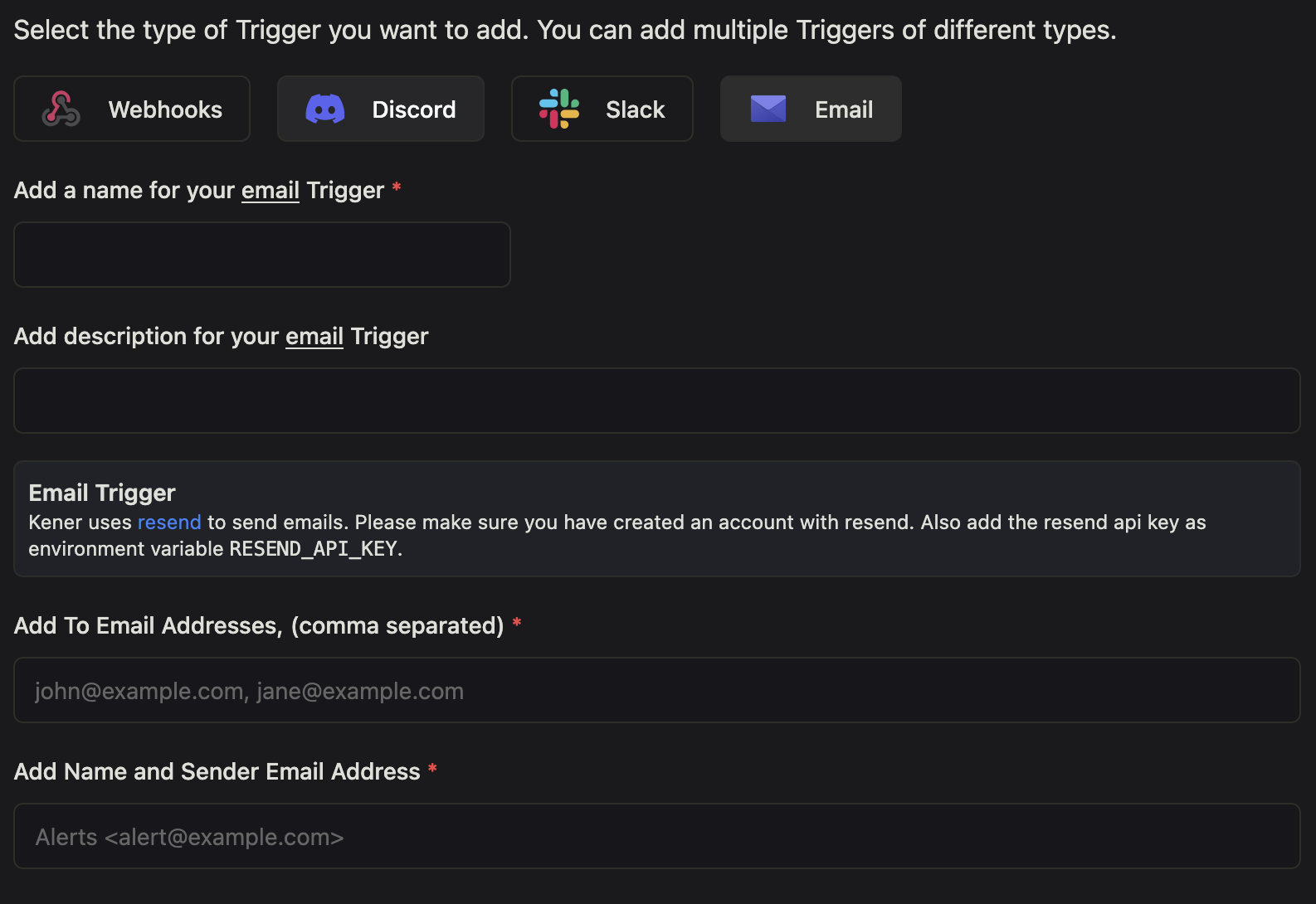 Trigger API