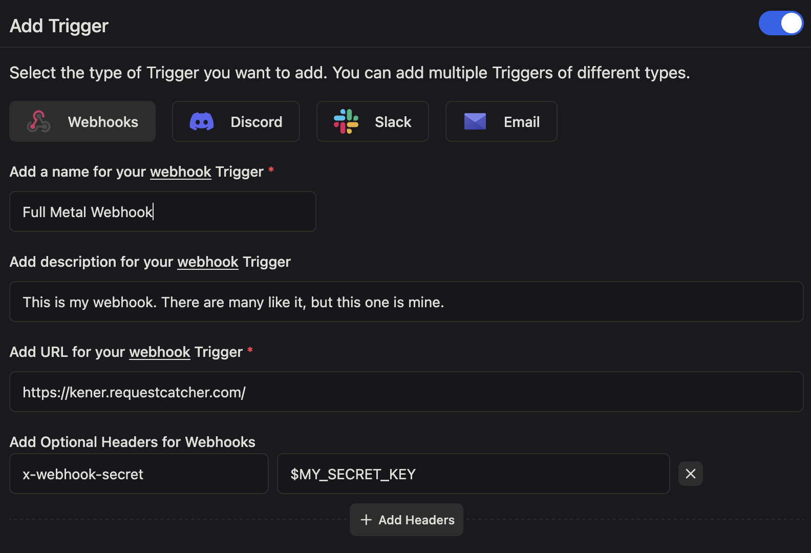 Trigger API